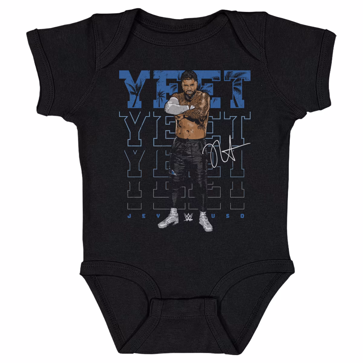 Infant 500 Level Black Jey Uso Pose Bodysuit 8 Infant 500 Level Black Jey Uso Pose Bodysuit