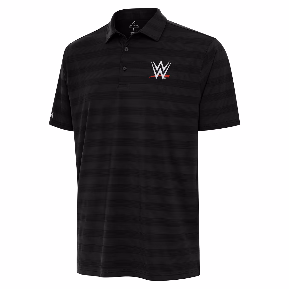 Men's Antigua Black WWE Tunnel Polo 3 Men's Antigua Black WWE Tunnel Polo