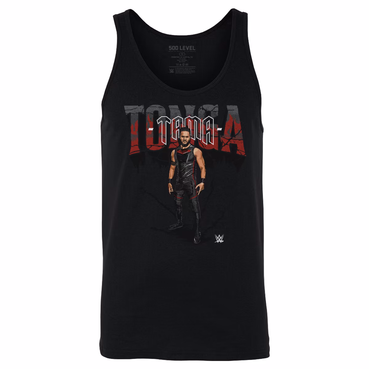 Men's 500 Level Black Tama Tonga Grunge Tank Top