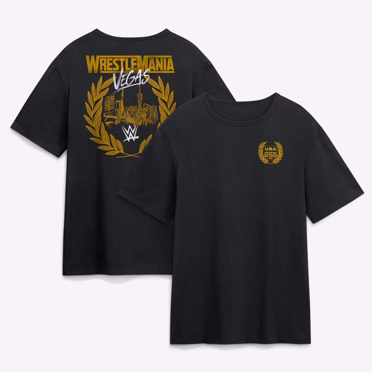 Men's Fanatics Black WrestleMania 42 x USA 250 Legacy T-Shirt