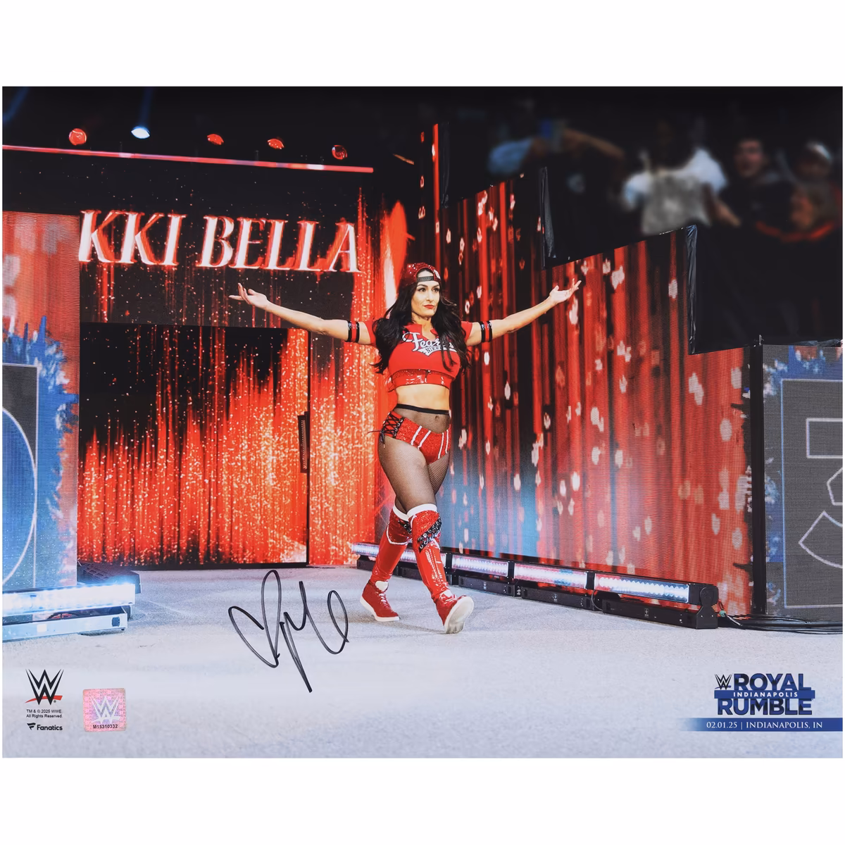 Nikki Bella WWE Autographed 16" x 20" 2025 Royal Rumble Return Photograph 1 Nikki Bella WWE Autographed 16" x 20" 2025 Royal Rumble Return Photograph
