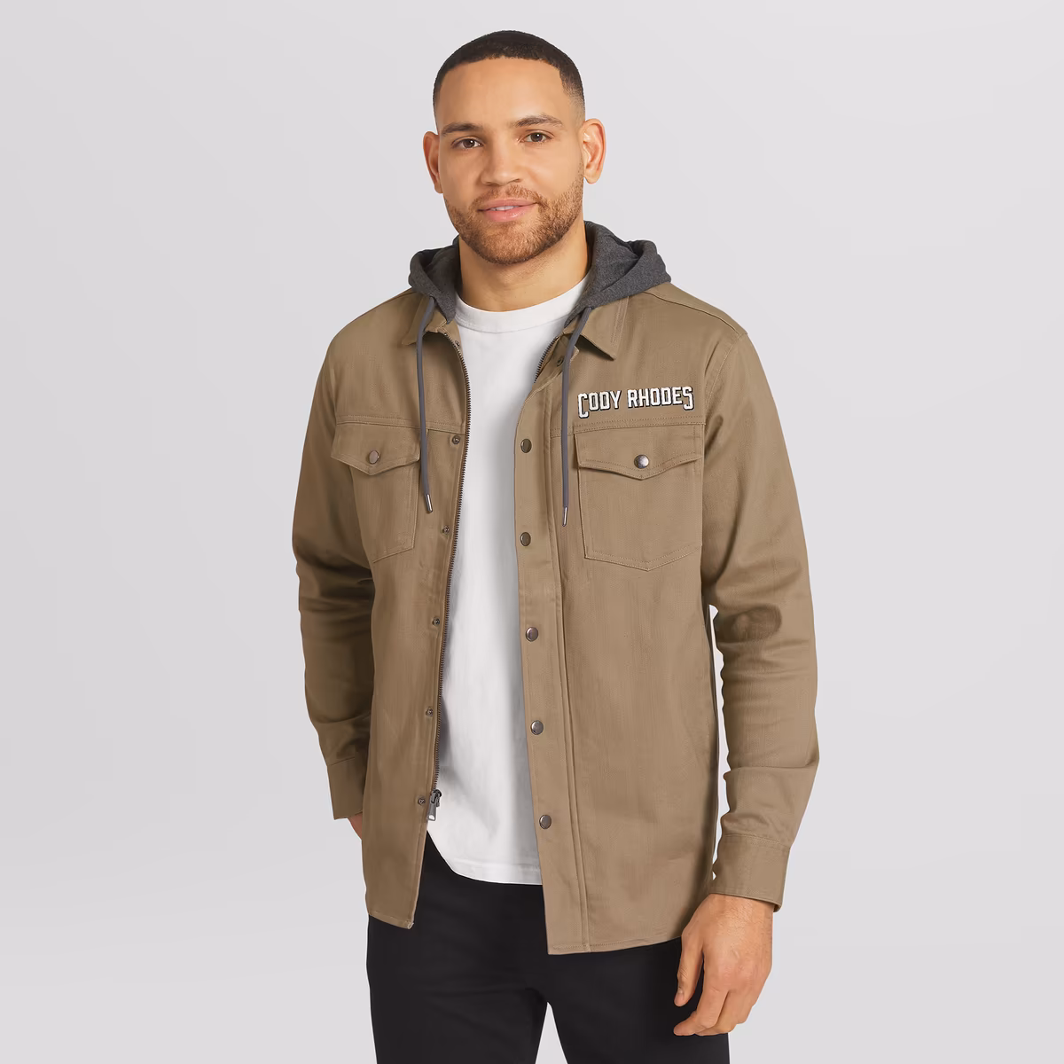 Men's Darius Rucker Collection by Fanatics Tan Cody Rhodes Full-Snap Hooded Jacket