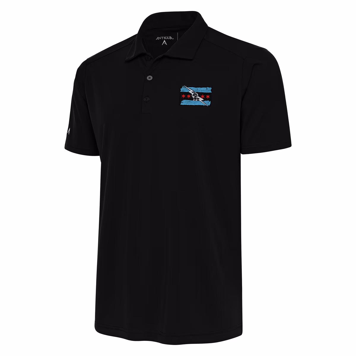 Men's Antigua  Black CM Punk Tribute Polo