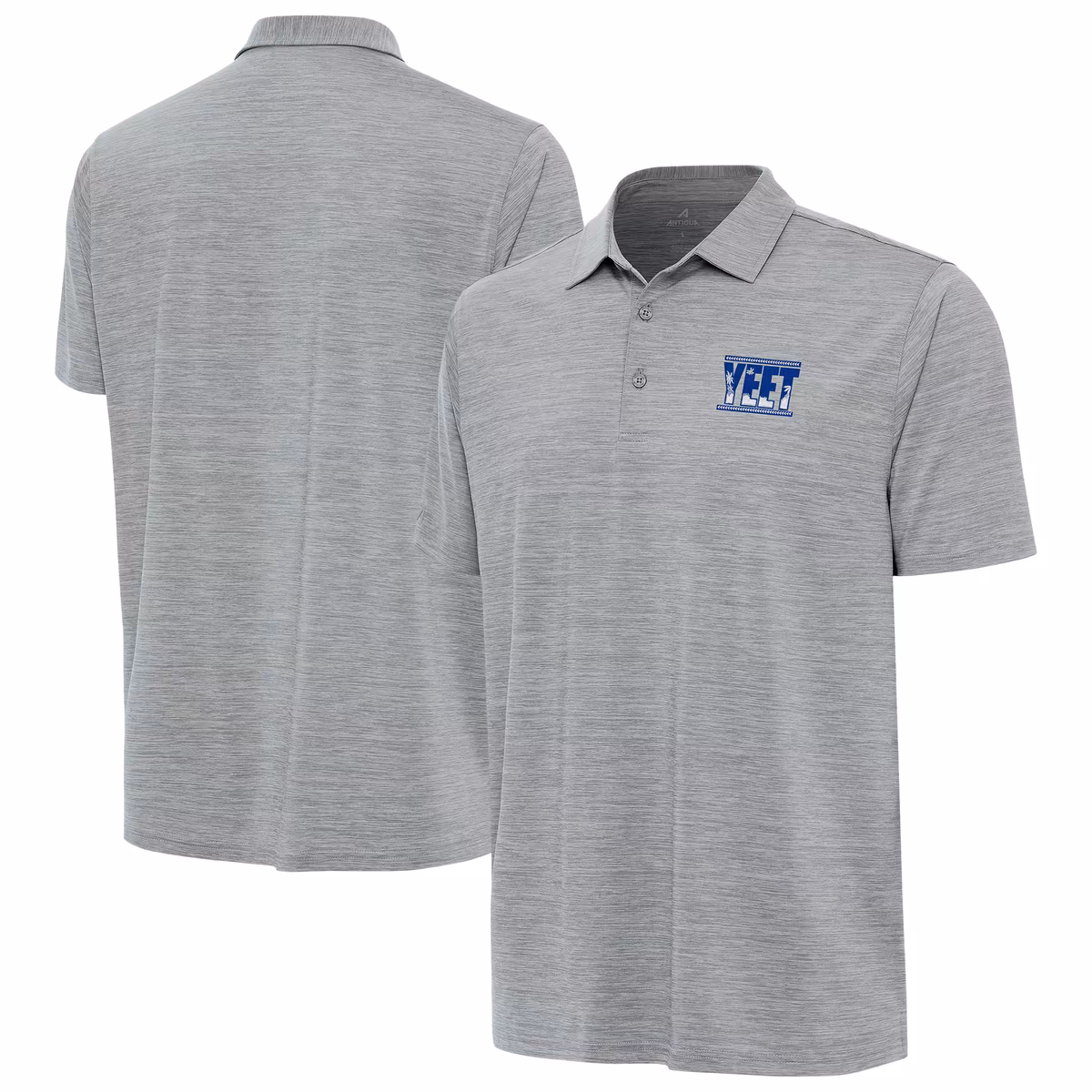 Men's Antigua Heather Gray Jey Uso Layout Polo 1 Men's Antigua Heather Gray Jey Uso Layout Polo