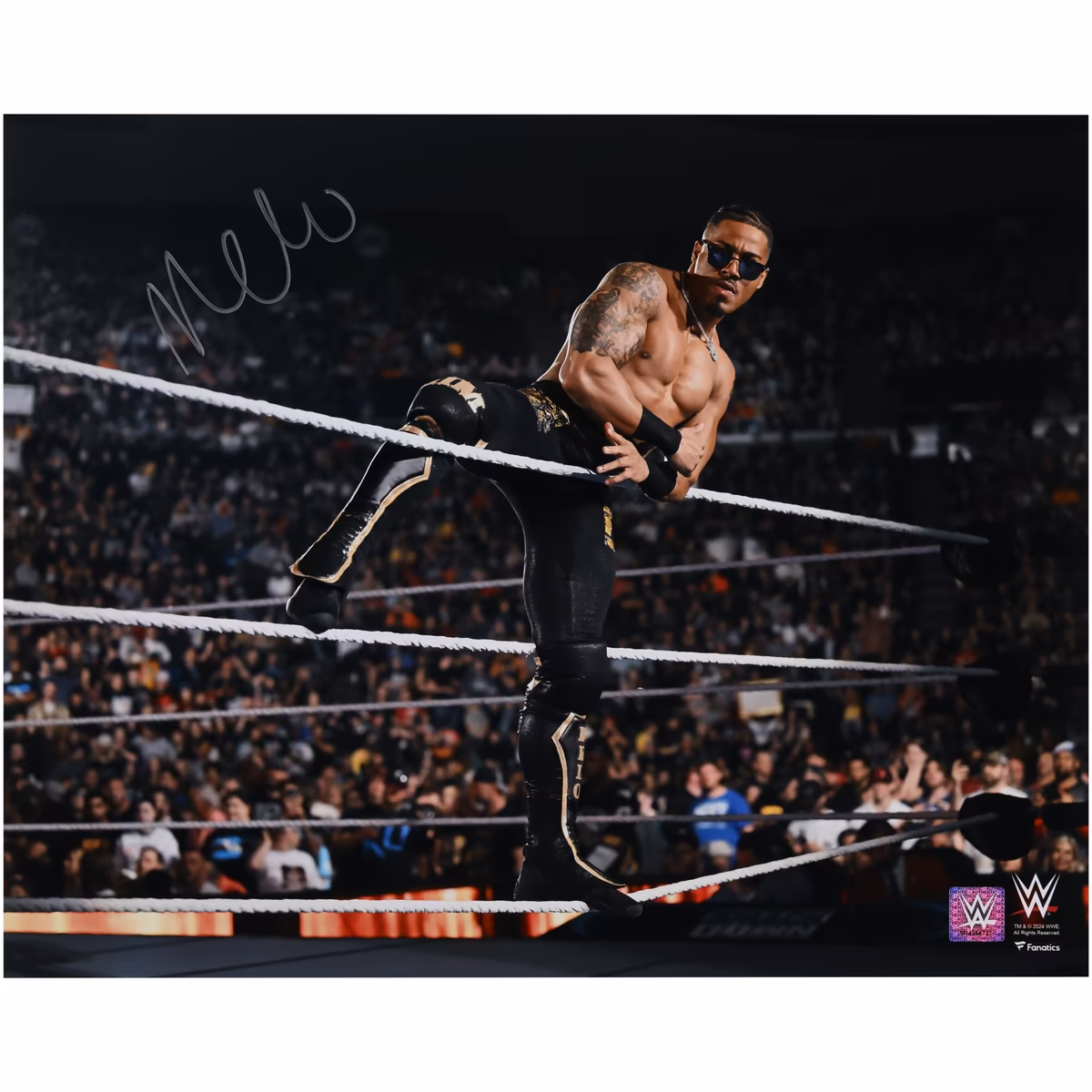 Carmelo Hayes WWE Autographed 16" x 20" Smackdown Debut Photograph