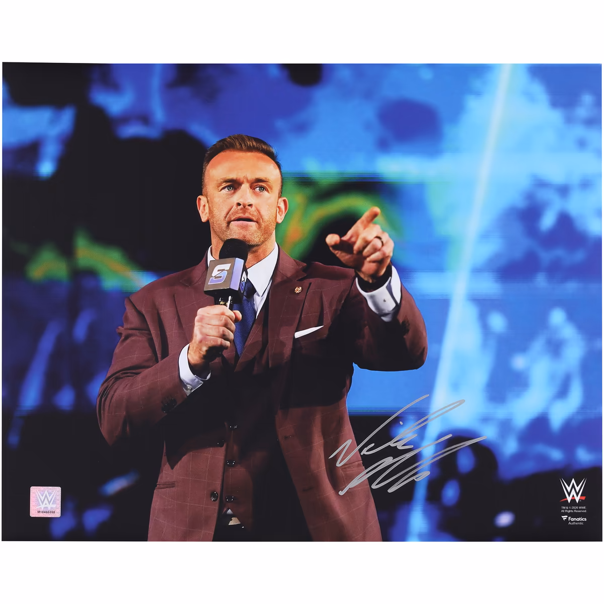 Nick Aldis WWE Autographed 16" x 20" On Entrance Ramp Photograph