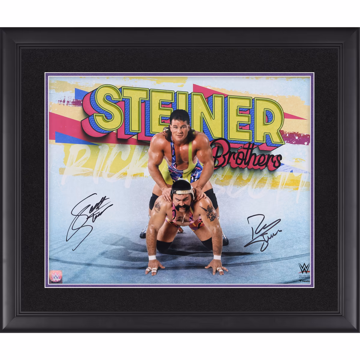 Rick & Scott Steiner WWE Autographed Framed 16" x 20" Stylized Photograph 1 Rick & Scott Steiner WWE Autographed Framed 16" x 20" Stylized Photograph