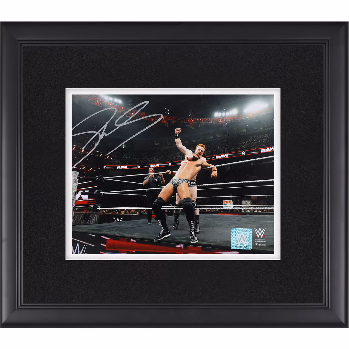 Sheamus WWE Autographed Framed 8" x 10" 10 Beats Punch Against The Ropes Photograph