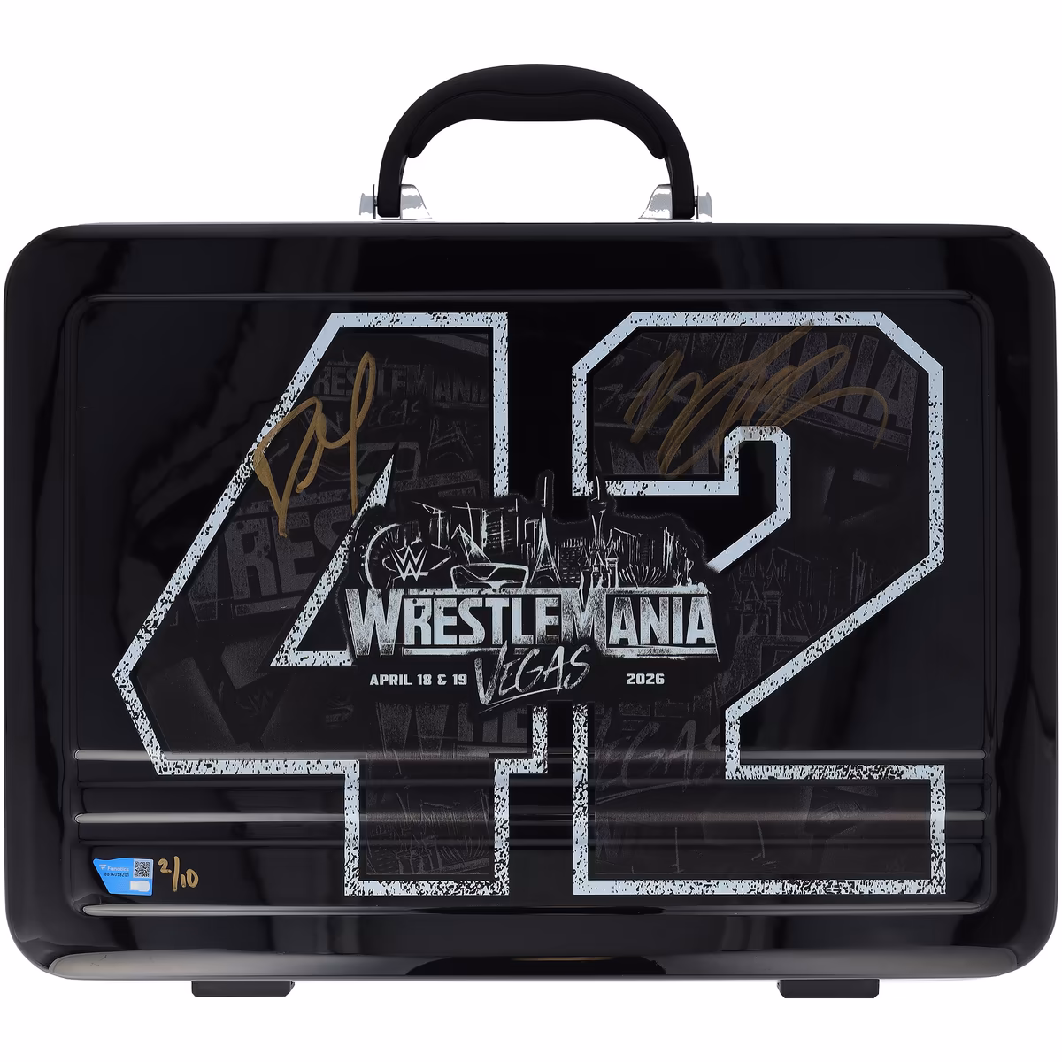 Dominik Mysterio & Finn Balor WWE Autographed WrestleMania 42 Briefcase - Limited Edition of 10 4 Dominik Mysterio & Finn Balor WWE Autographed WrestleMania 42 Briefcase - Limited Edition of 10