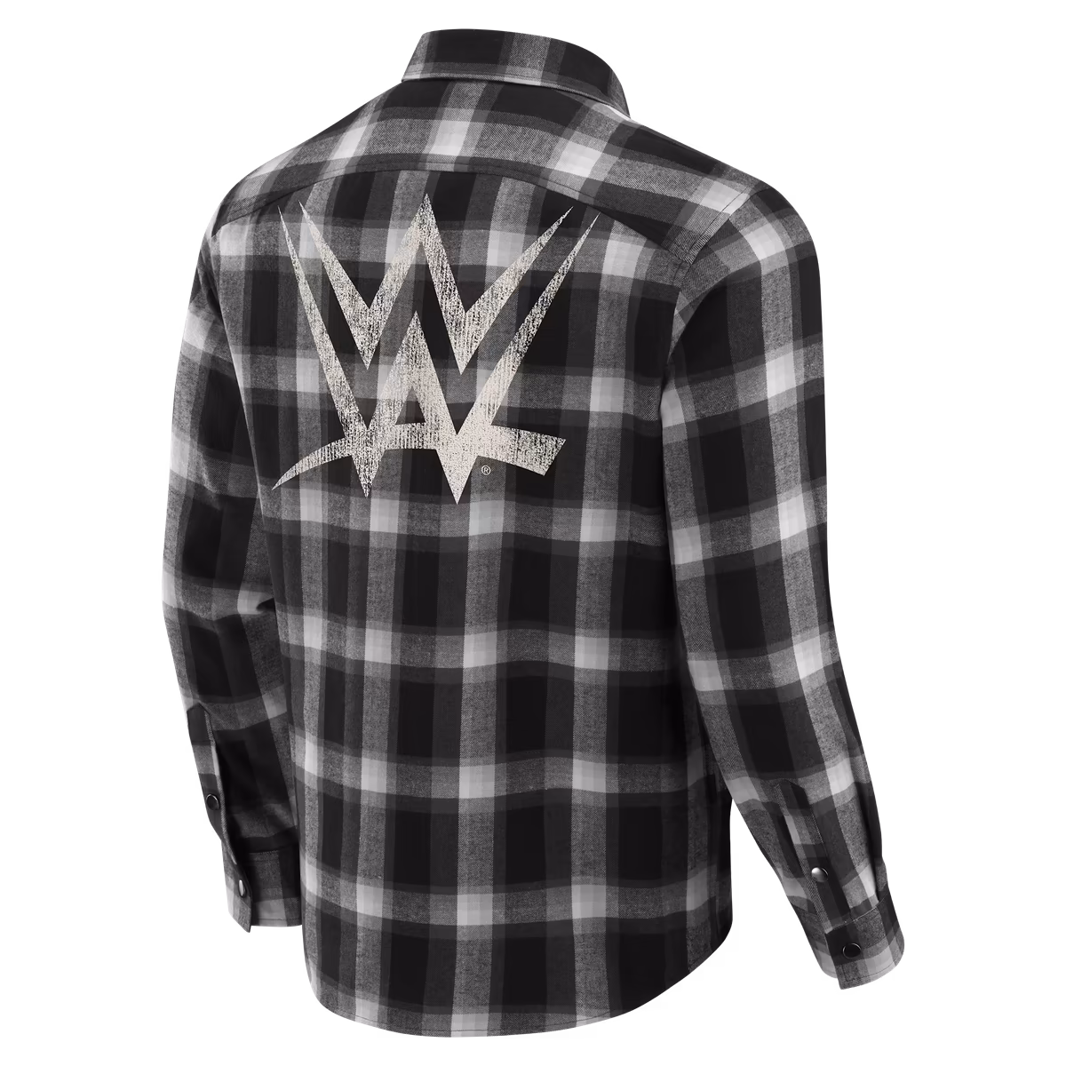Men's Darius Rucker Collection by Fanatics Black WWE Logo Flannel Plaid Full-Snap Shirt 5 Men's Darius Rucker Collection by Fanatics Black WWE Logo Flannel Plaid Full-Snap Shirt