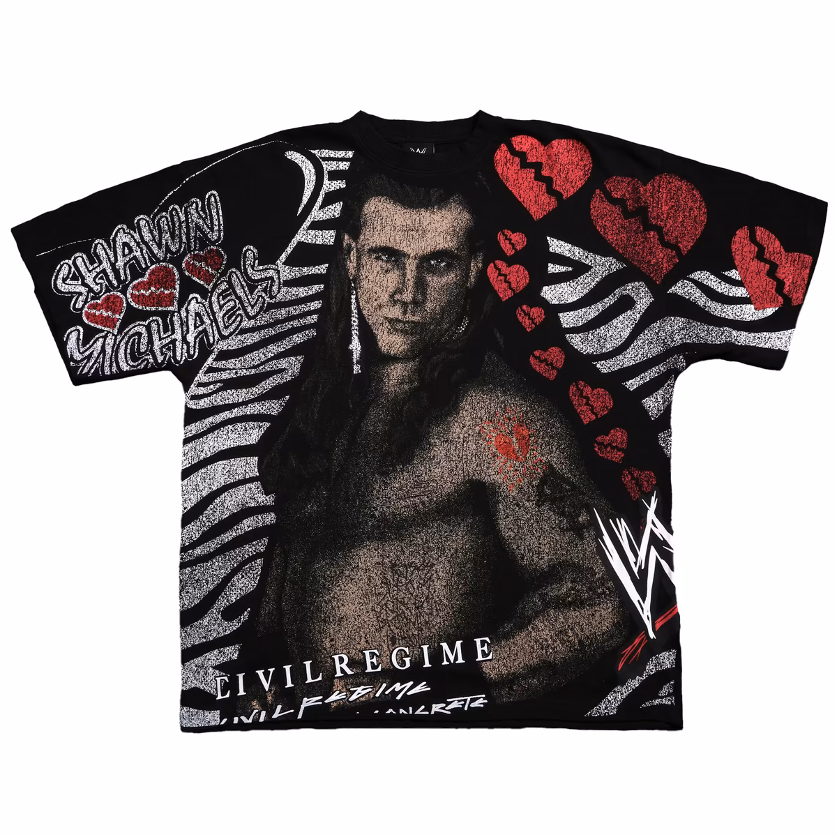 Men's Civil Regime x WWE Black Shawn Michaels HBK Kickin It T-Shirt 3 Men's Civil Regime x WWE Black Shawn Michaels HBK Kickin It T-Shirt