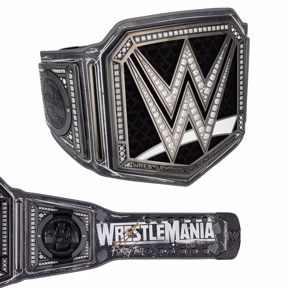 Becky Lynch WWE Autographed WrestleMania 42 Golden Replica Title Belt - Limited Edition of 10 2 Becky Lynch WWE Autographed WrestleMania 42 Golden Replica Title Belt - Limited Edition of 10