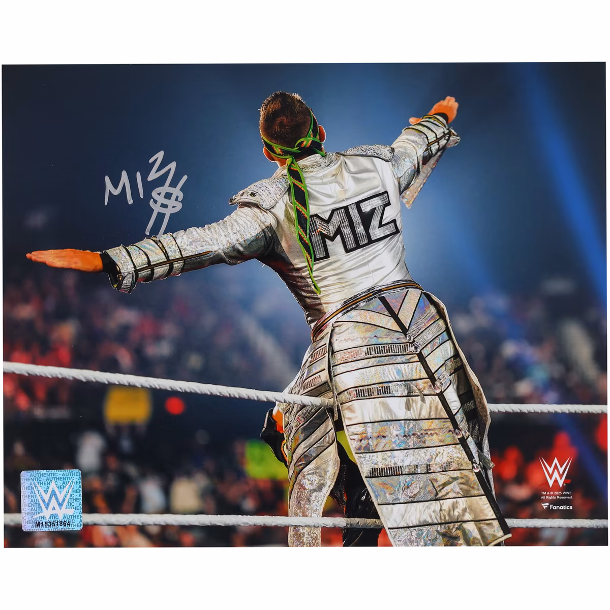 The Miz WWE Autographed 8" x 10" Tope Rope Pose Photograph