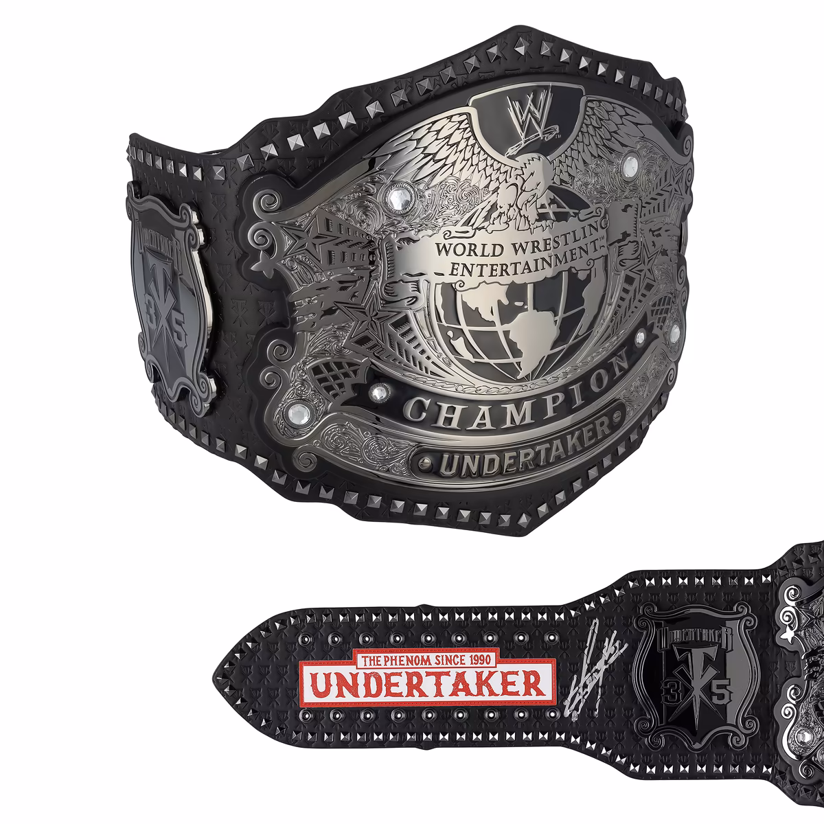 The Undertaker WWE Autographed 35 Years American Badass Signature Series Championship Title Belt