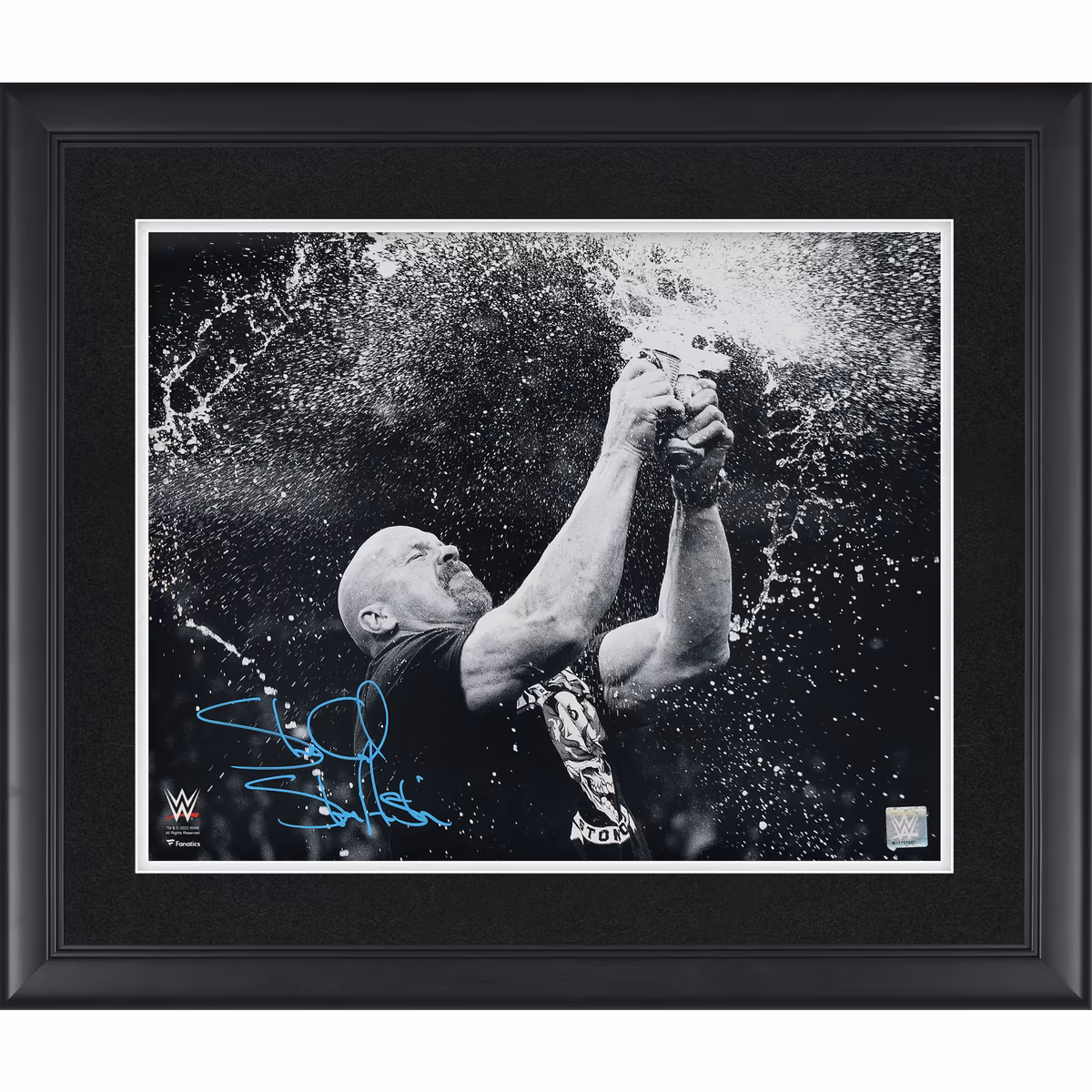 "Stone Cold" Steve Austin WWE Autographed Framed 16" x 20" Beer Splash Photograph