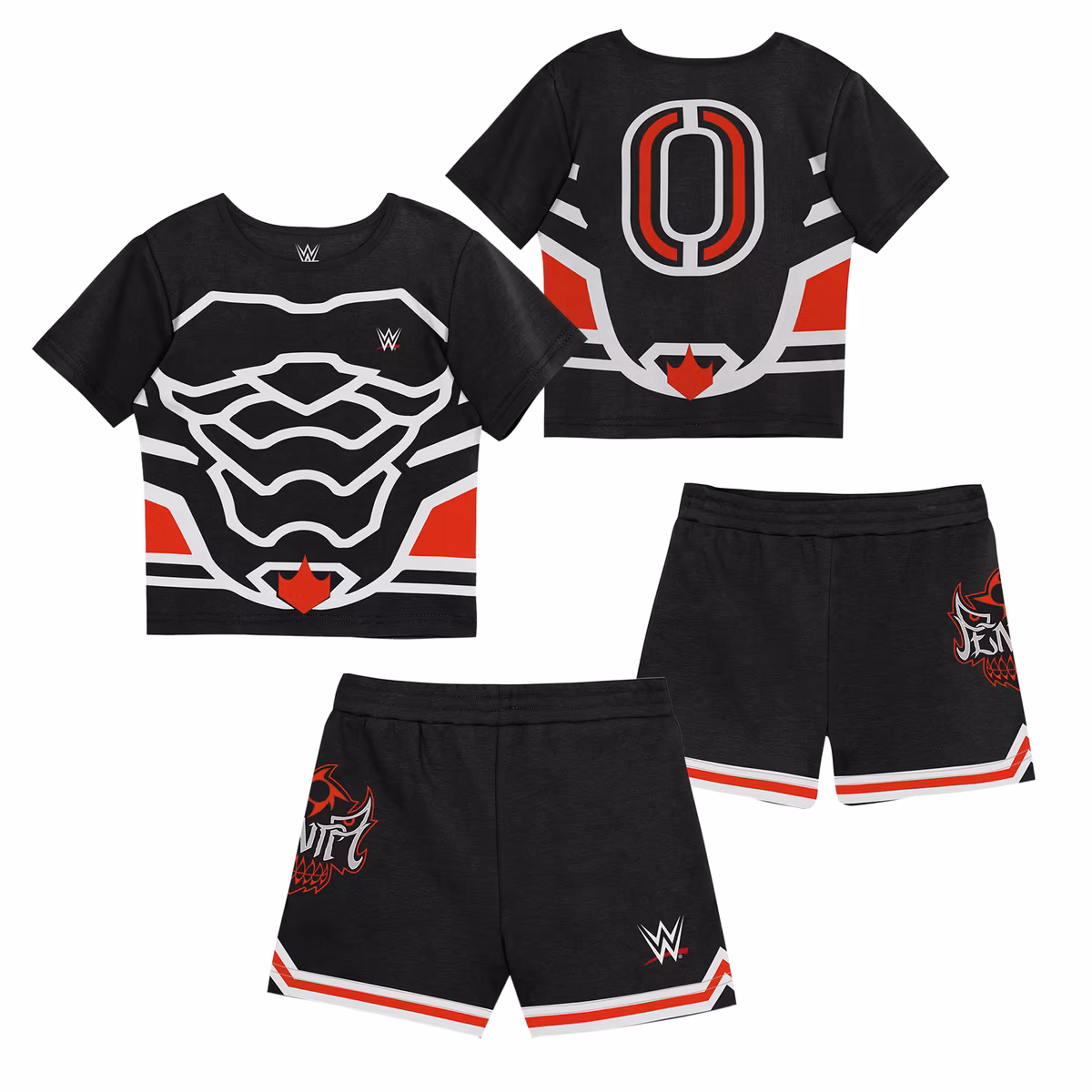 Toddler Mitchell & Ness  Black Penta Play by Place Two-Pack T-Shirt & Shorts Set