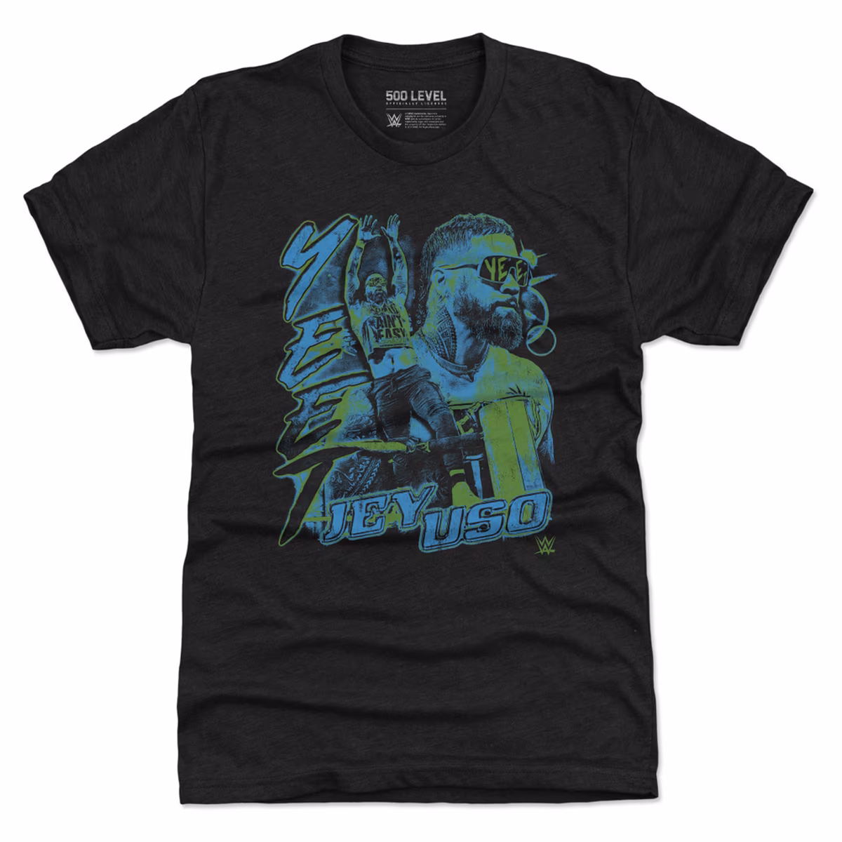 Men's 500 Level Black Jey Uso Tri-Blend T-Shirt