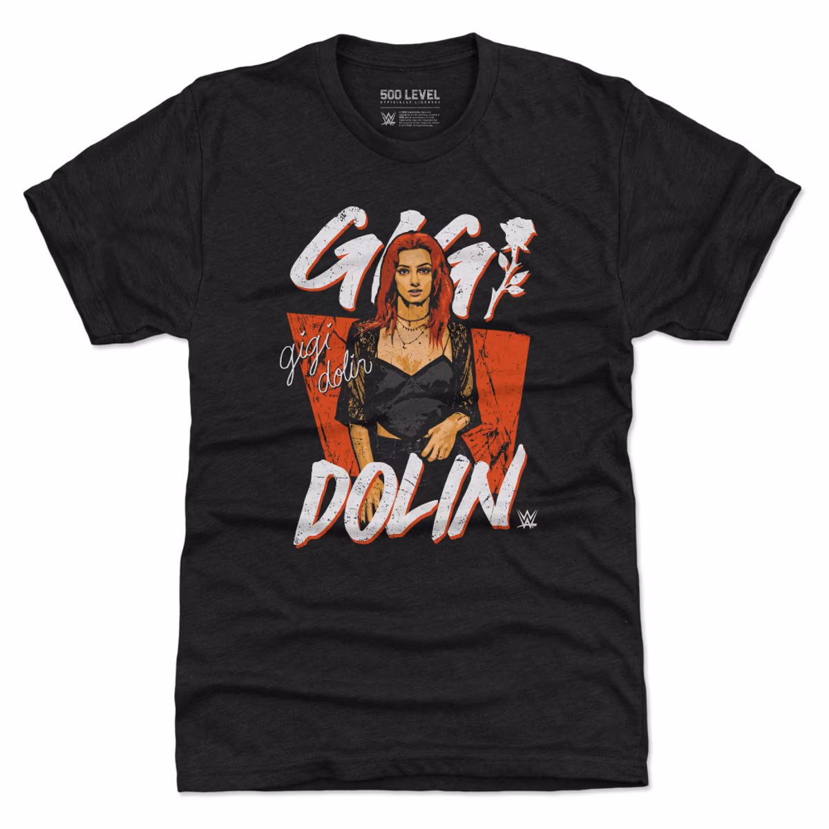 Men's 500 Level  Heather Black Gigi Dolin Pose Premium Tri-Blend T-Shirt