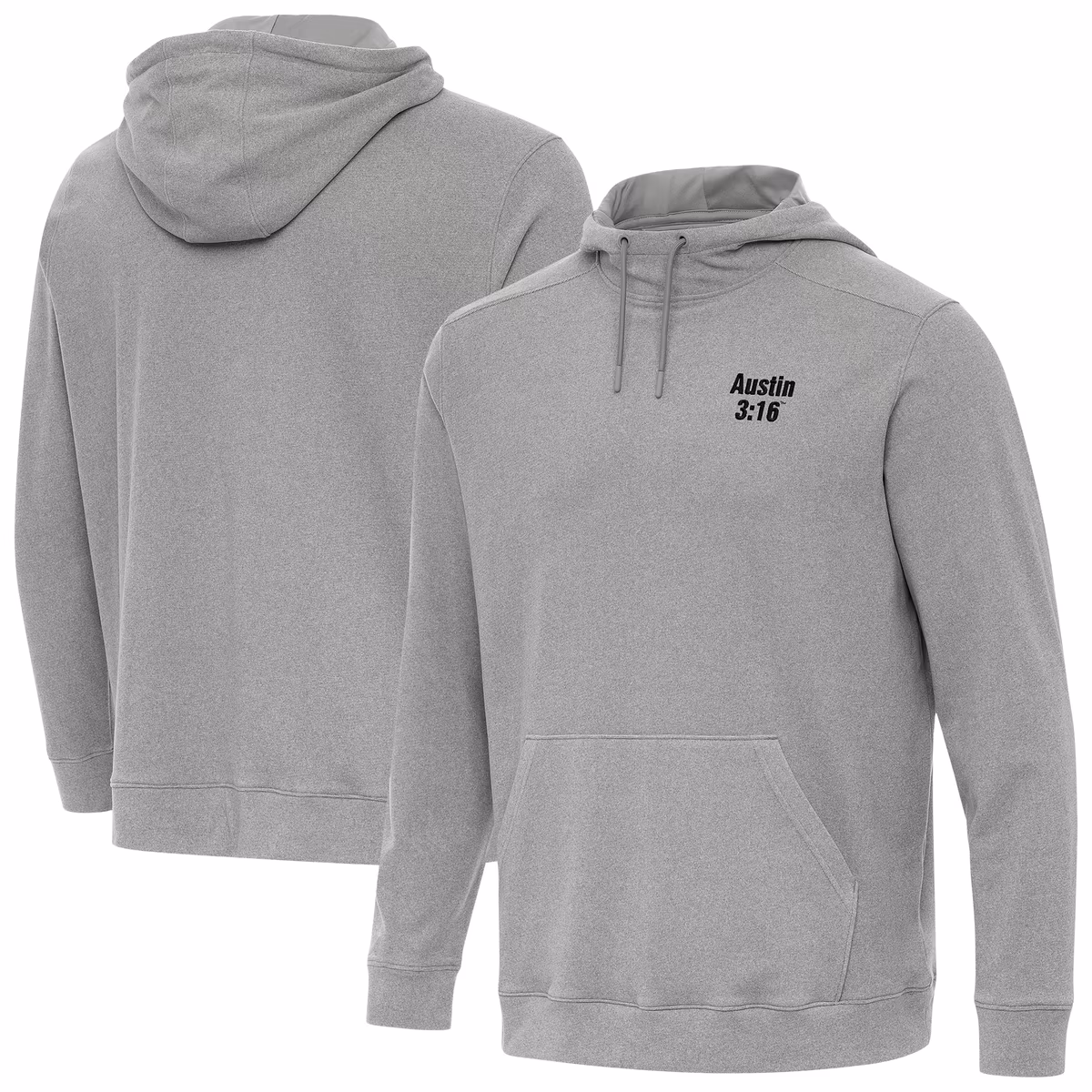 Men's Antigua Heather Gray "Stone Cold" Steve Austin Cloud Hoodie 1 Men's Antigua Heather Gray "Stone Cold" Steve Austin Cloud Hoodie