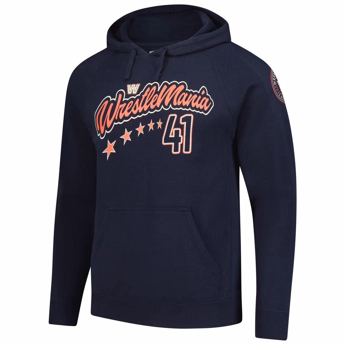 Men's Black WrestleMania 41 Five Stars Raglan Pullover Hoodie 3 Men's Black WrestleMania 41 Five Stars Raglan Pullover Hoodie