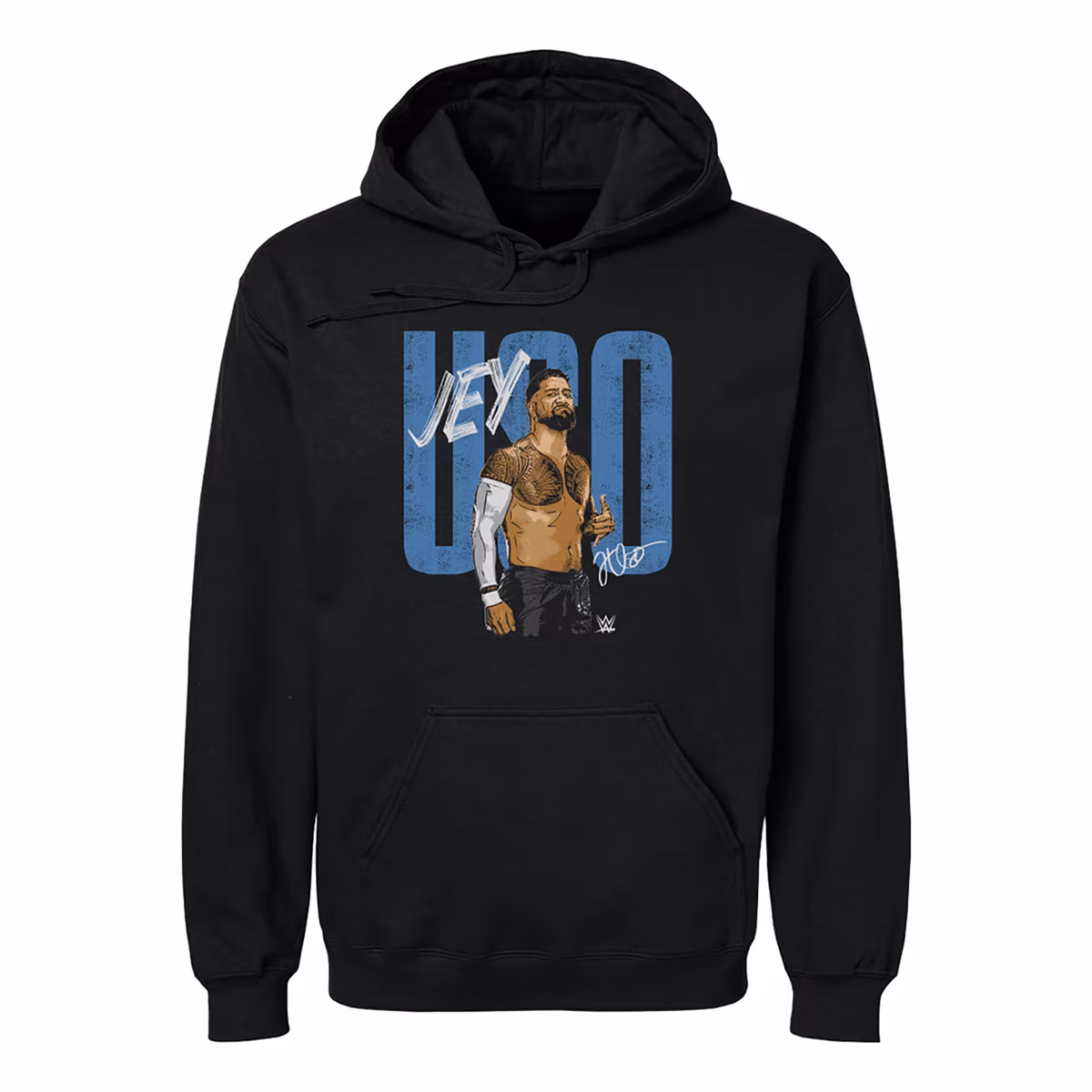 Men's 500 Level Black Jey Uso Pose Pullover Hoodie 2 Men's 500 Level Black Jey Uso Pose Pullover Hoodie