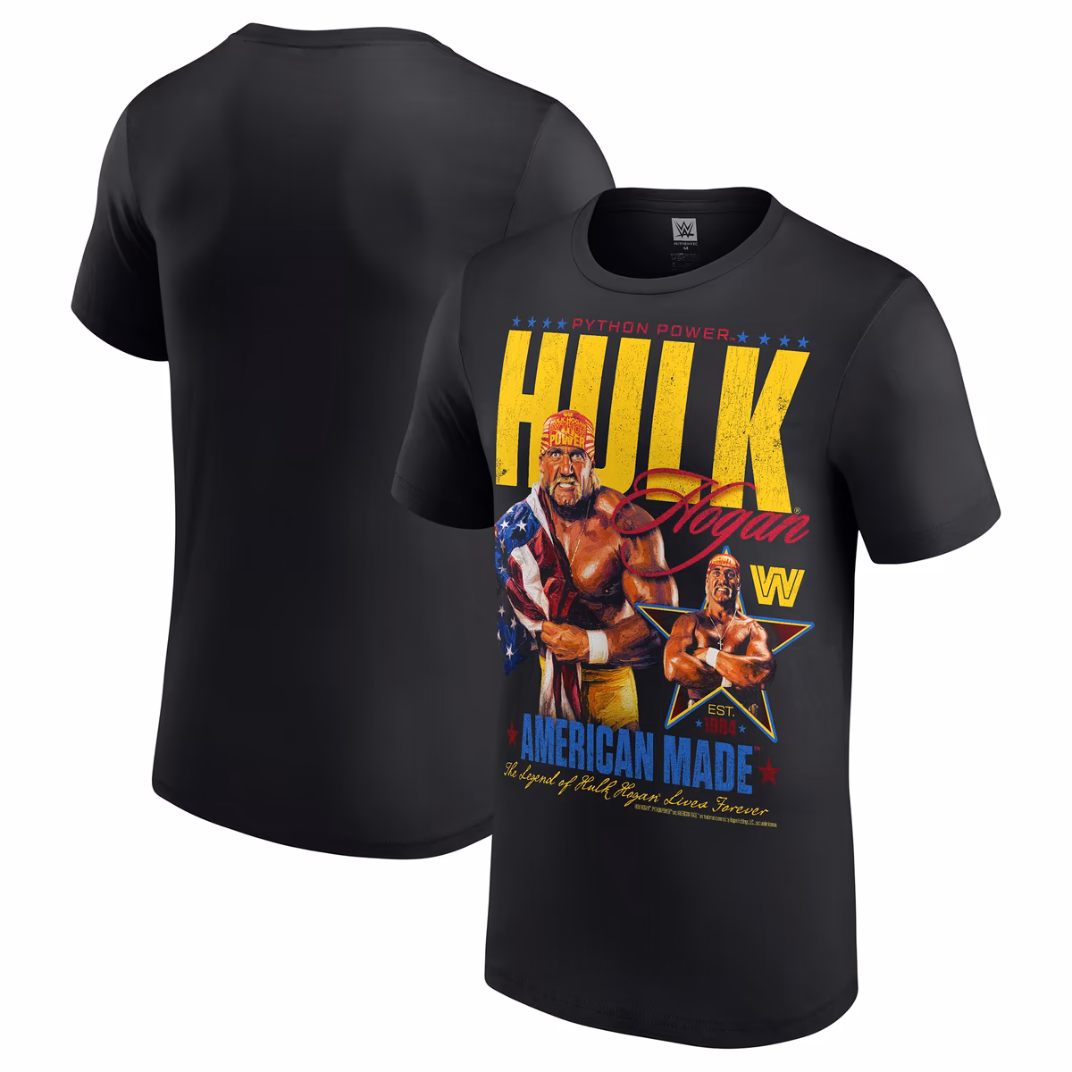 Men's Black Hulk Hogan American Made T-Shirt