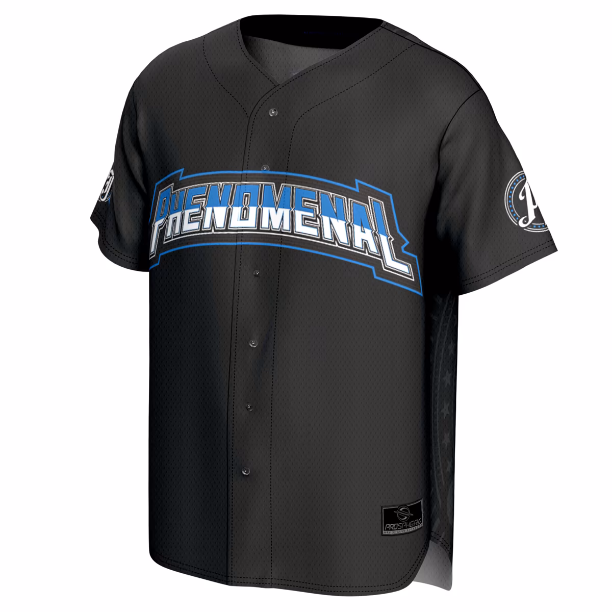 Men's ProSphere Black AJ Styles Phenomenal Baseball Jersey 3 Men's ProSphere Black AJ Styles Phenomenal Baseball Jersey