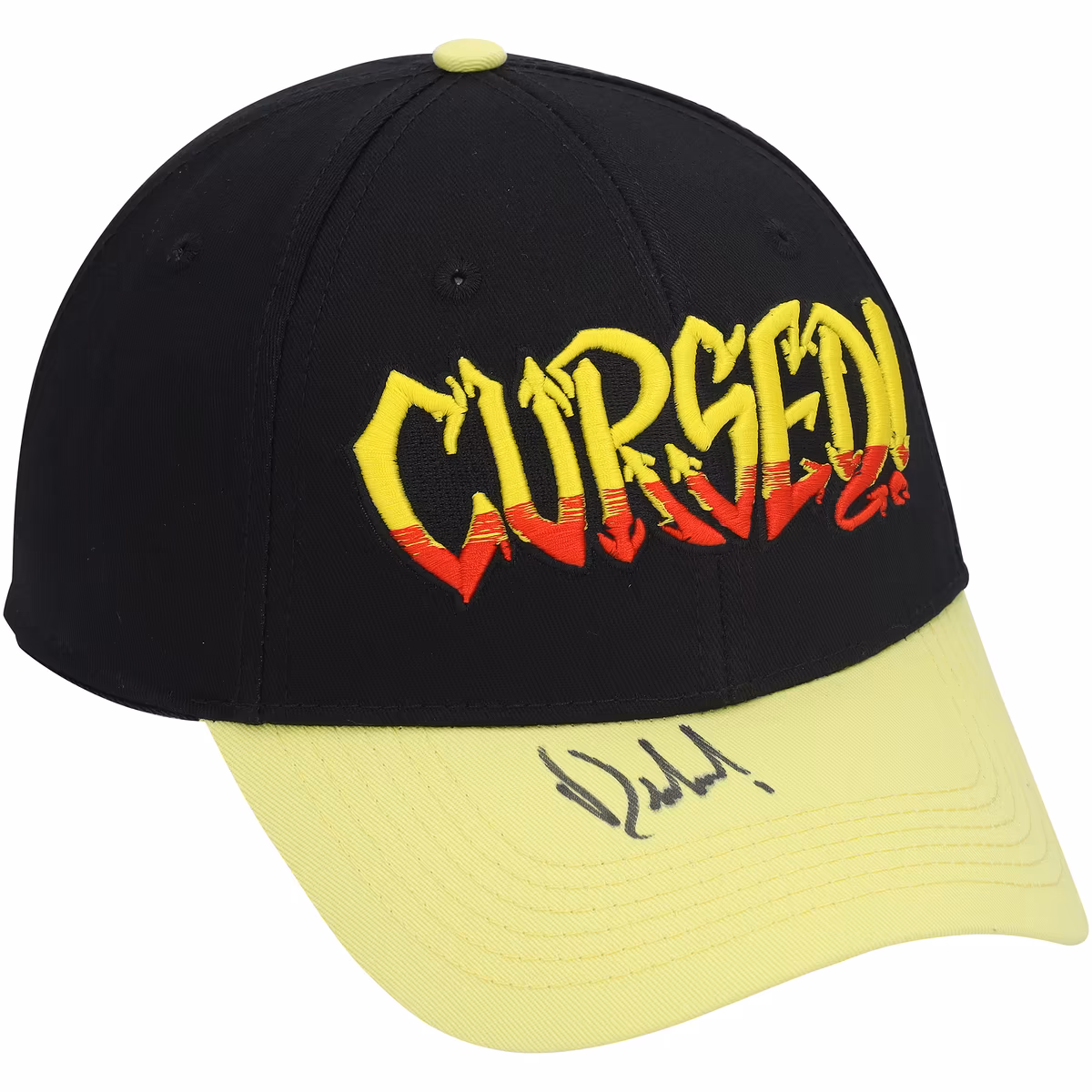 Danhausen WWE Autographed Black & Yellow Cursed Adjustable Cap