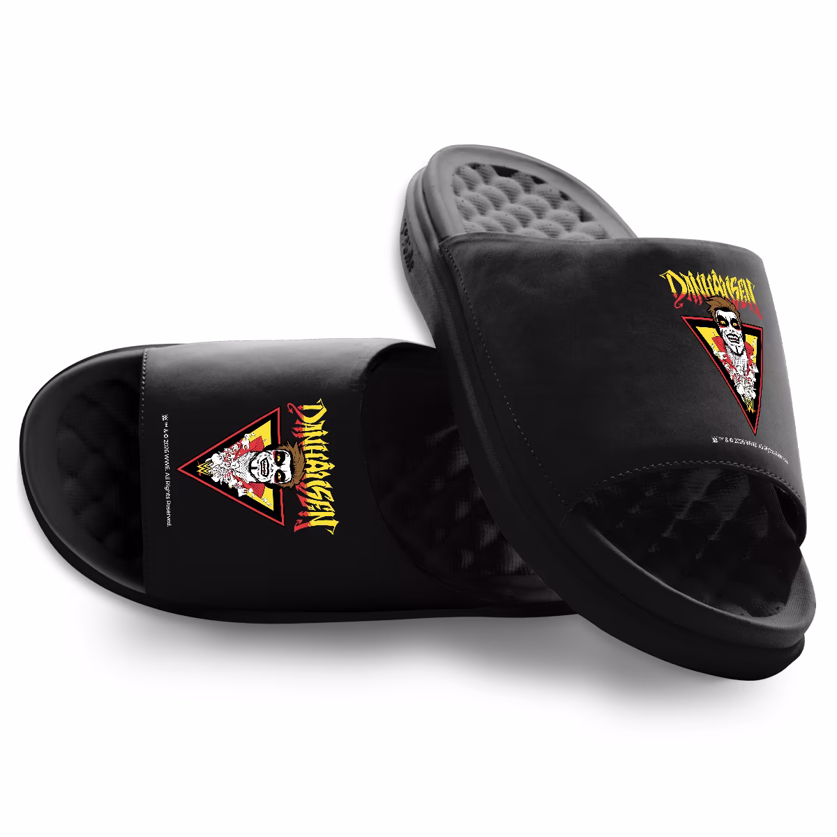 Youth ISlide Black Danhausen Triangle Motive Slide Sandals 6 Youth ISlide Black Danhausen Triangle Motive Slide Sandals