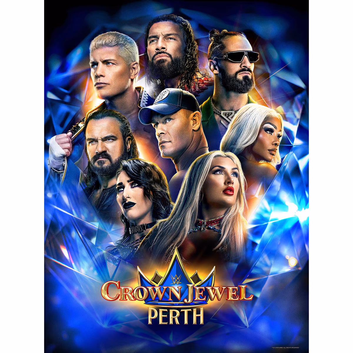 WWE Crown Jewel 2025 18" x 24" Event Poster Art Photograph