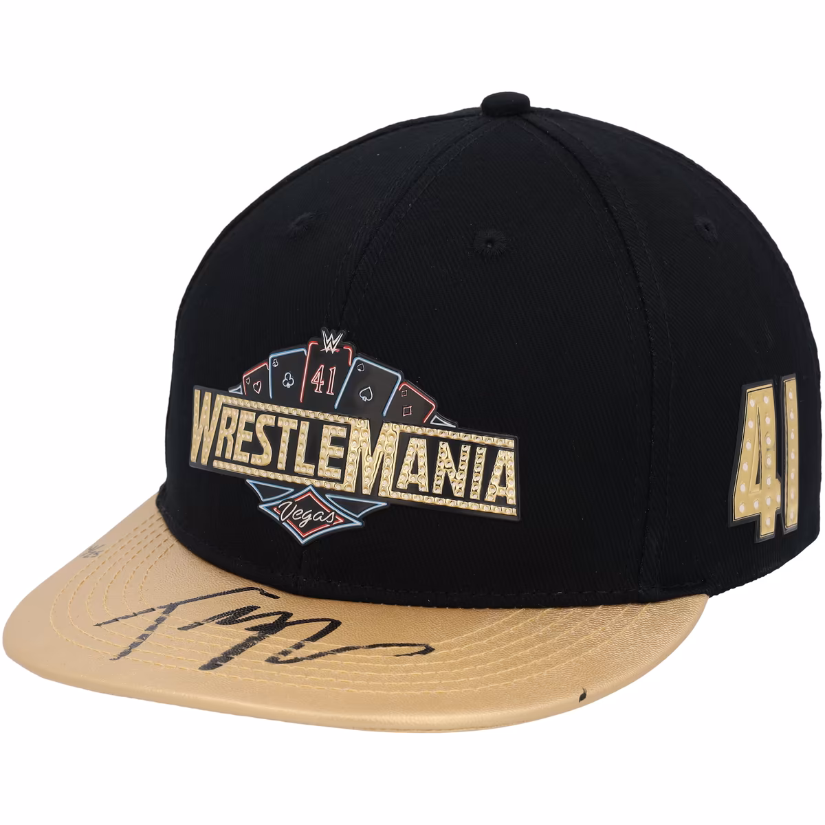 Tiffany Stratton WWE Autographed WrestleMania 41 Gold Brim Snapback Cap - Limited Edition of 25 1 Tiffany Stratton WWE Autographed WrestleMania 41 Gold Brim Snapback Cap - Limited Edition of 25