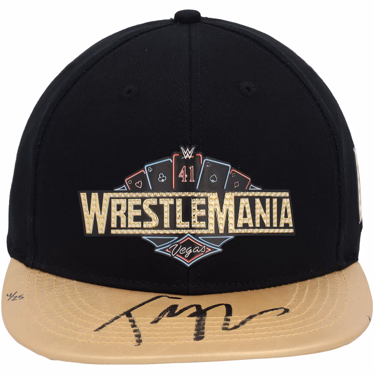 Tiffany Stratton WWE Autographed WrestleMania 41 Gold Brim Snapback Cap - Limited Edition of 25 3 Tiffany Stratton WWE Autographed WrestleMania 41 Gold Brim Snapback Cap - Limited Edition of 25
