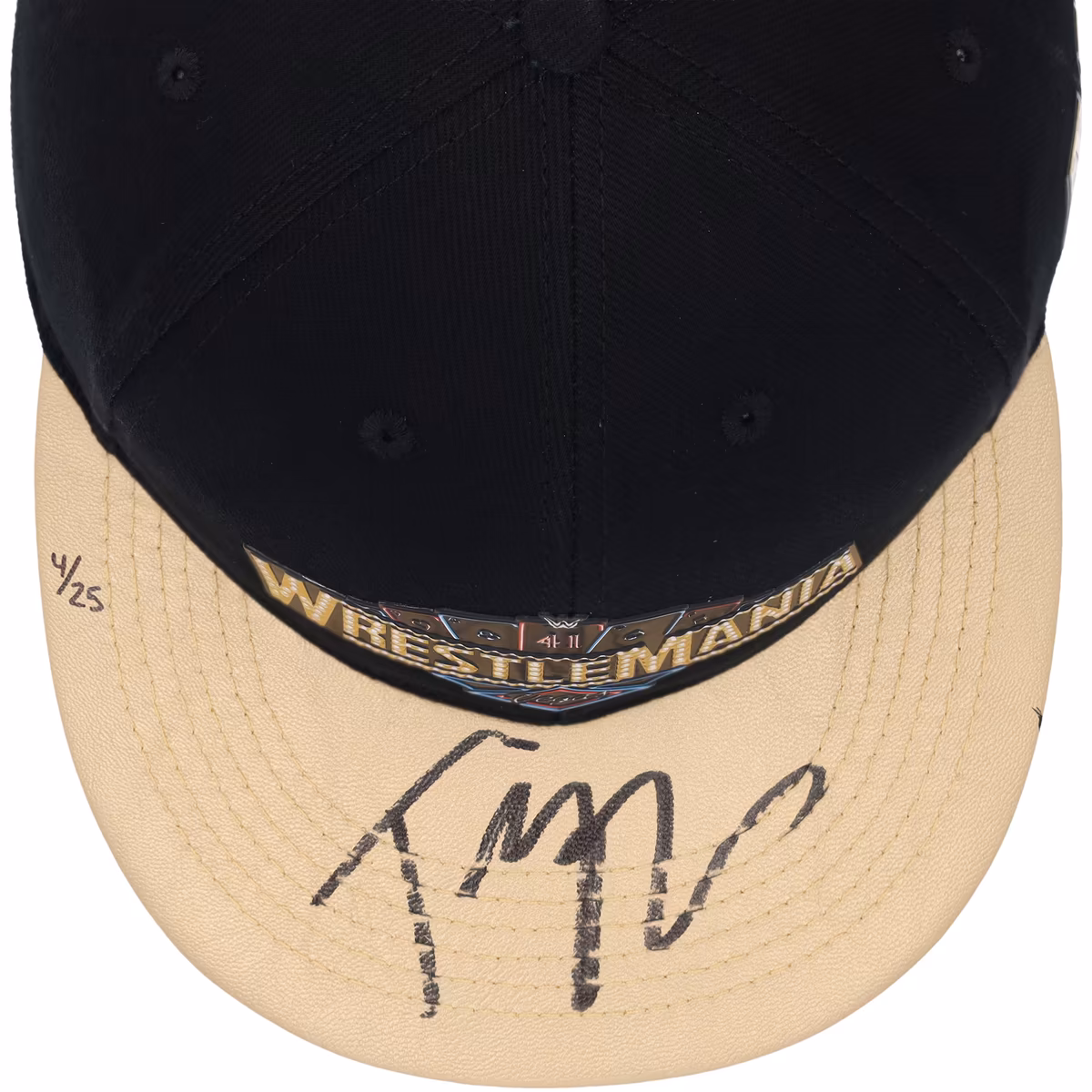 Tiffany Stratton WWE Autographed WrestleMania 41 Gold Brim Snapback Cap - Limited Edition of 25 6 Tiffany Stratton WWE Autographed WrestleMania 41 Gold Brim Snapback Cap - Limited Edition of 25