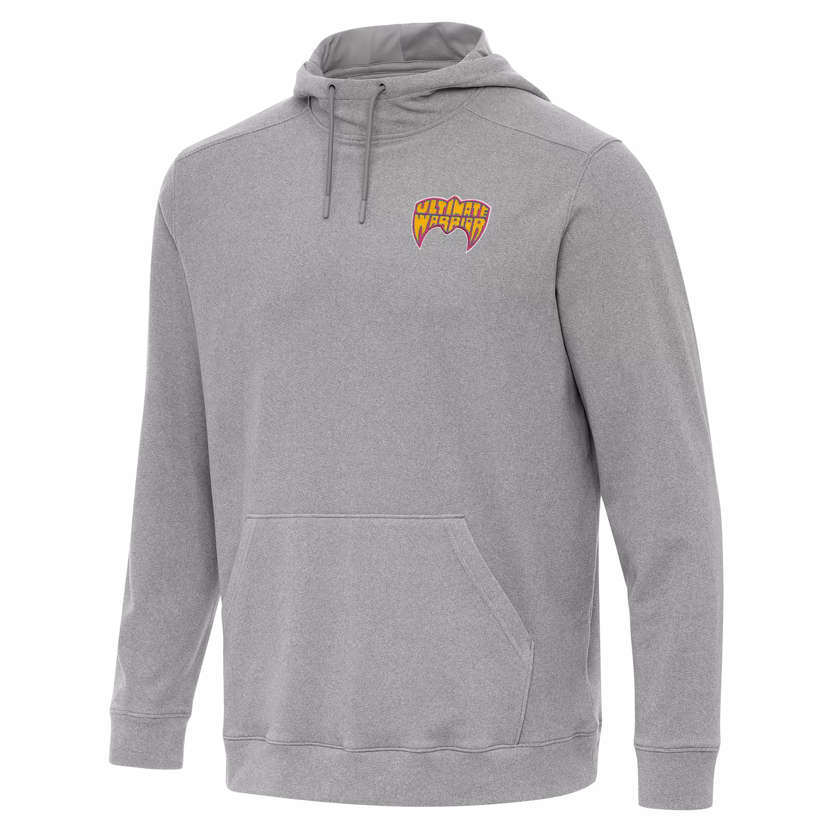 Men's Antigua Heather Gray The Ultimate Warrior Cloud Hoodie 3 Men's Antigua Heather Gray The Ultimate Warrior Cloud Hoodie