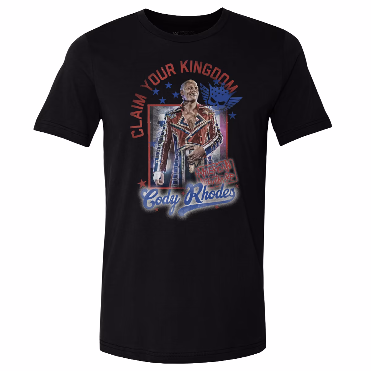 Men's 500 Level Black Cody Rhodes Claim Your Kingdom T-Shirt 3 Men's 500 Level Black Cody Rhodes Claim Your Kingdom T-Shirt