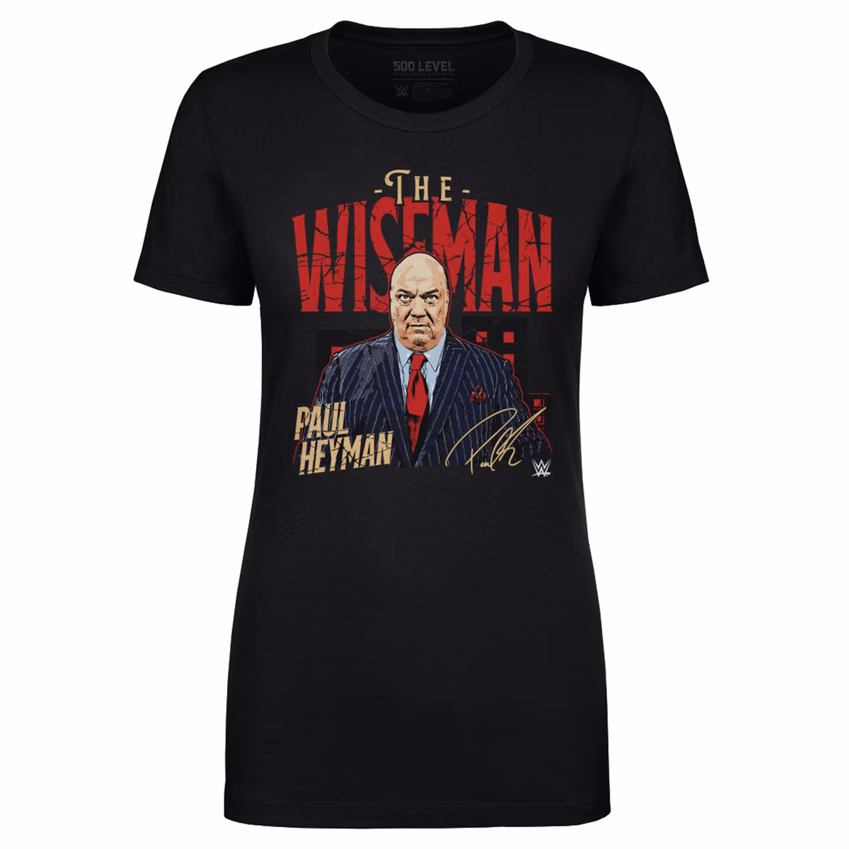 Women's 500 Level Black Paul Heyman Pose T-Shirt