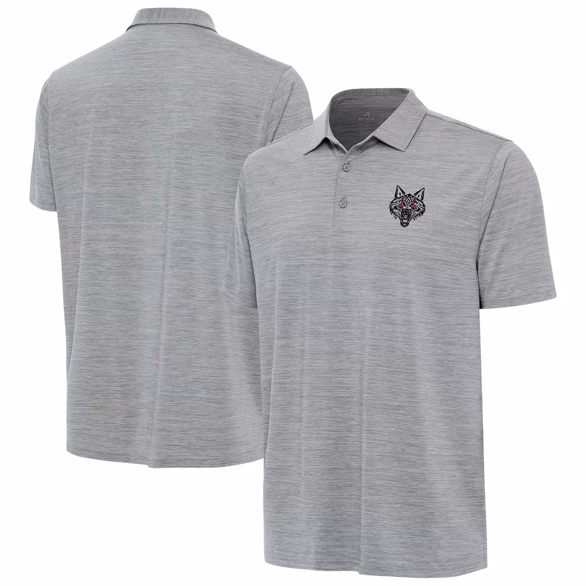 Men's Antigua Heather Gray Jacob Fatu Layout Polo 3 Men's Antigua Heather Gray Jacob Fatu Layout Polo