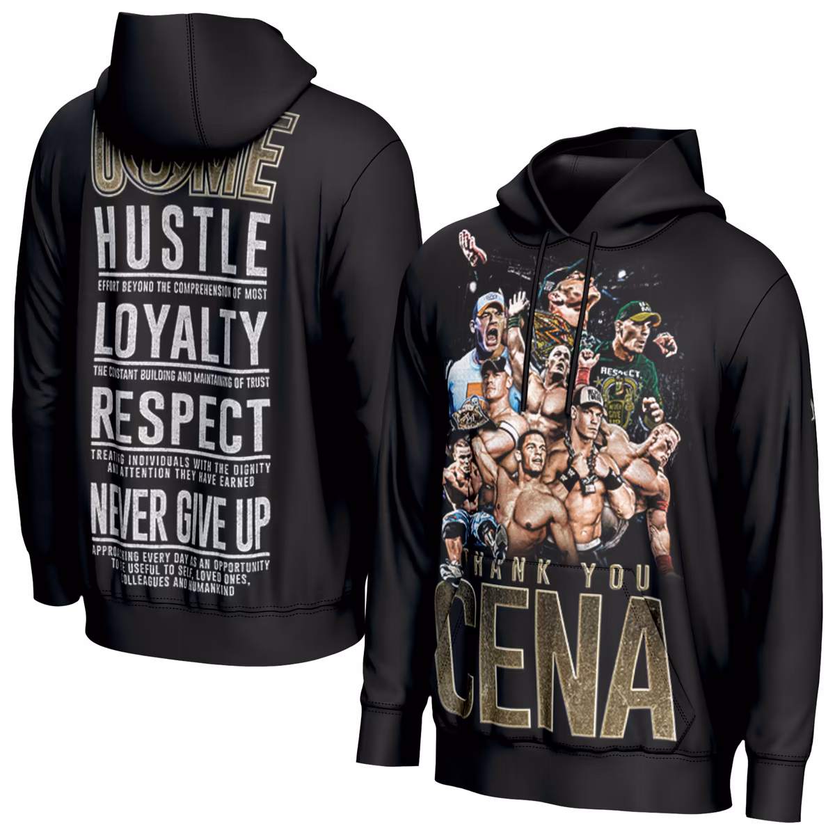 Men's ProSphere Black John Cena Thank You Hoodie
