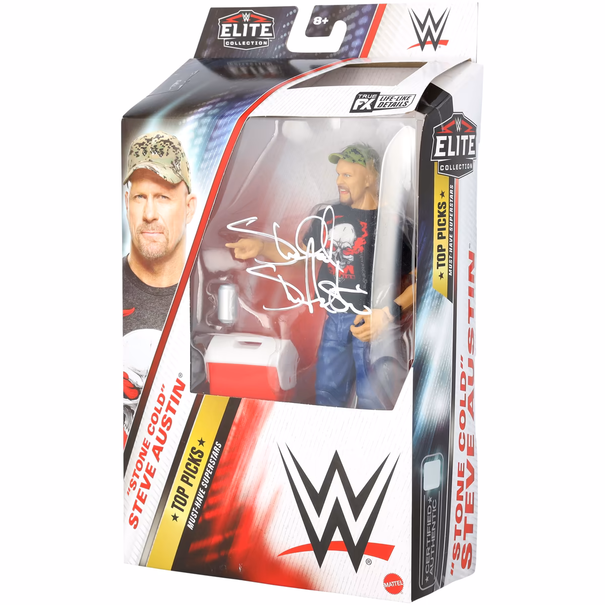"Stone Cold" Steve Austin WWE Autographed Mattel Elite Top Picks 2025 Wave 2 Action Figure