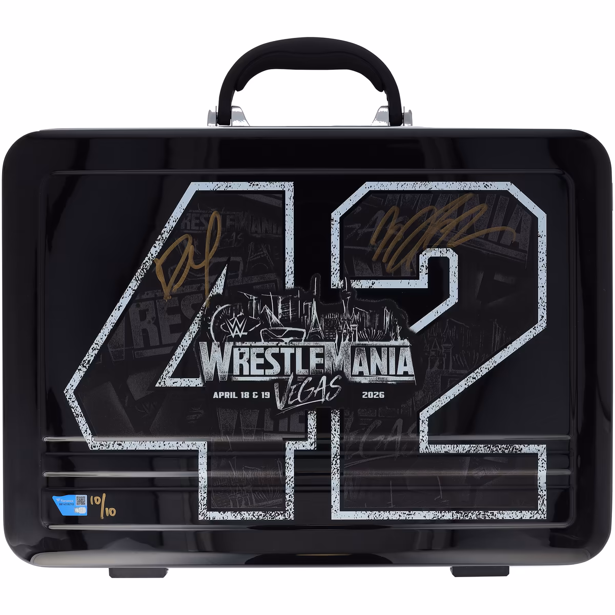 Dominik Mysterio & Finn Balor WWE Autographed WrestleMania 42 Briefcase - Limited Edition #10/10