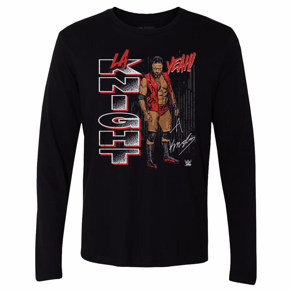 Men's 500 Level Black LA Knight Vertical Long Sleeve T-Shirt