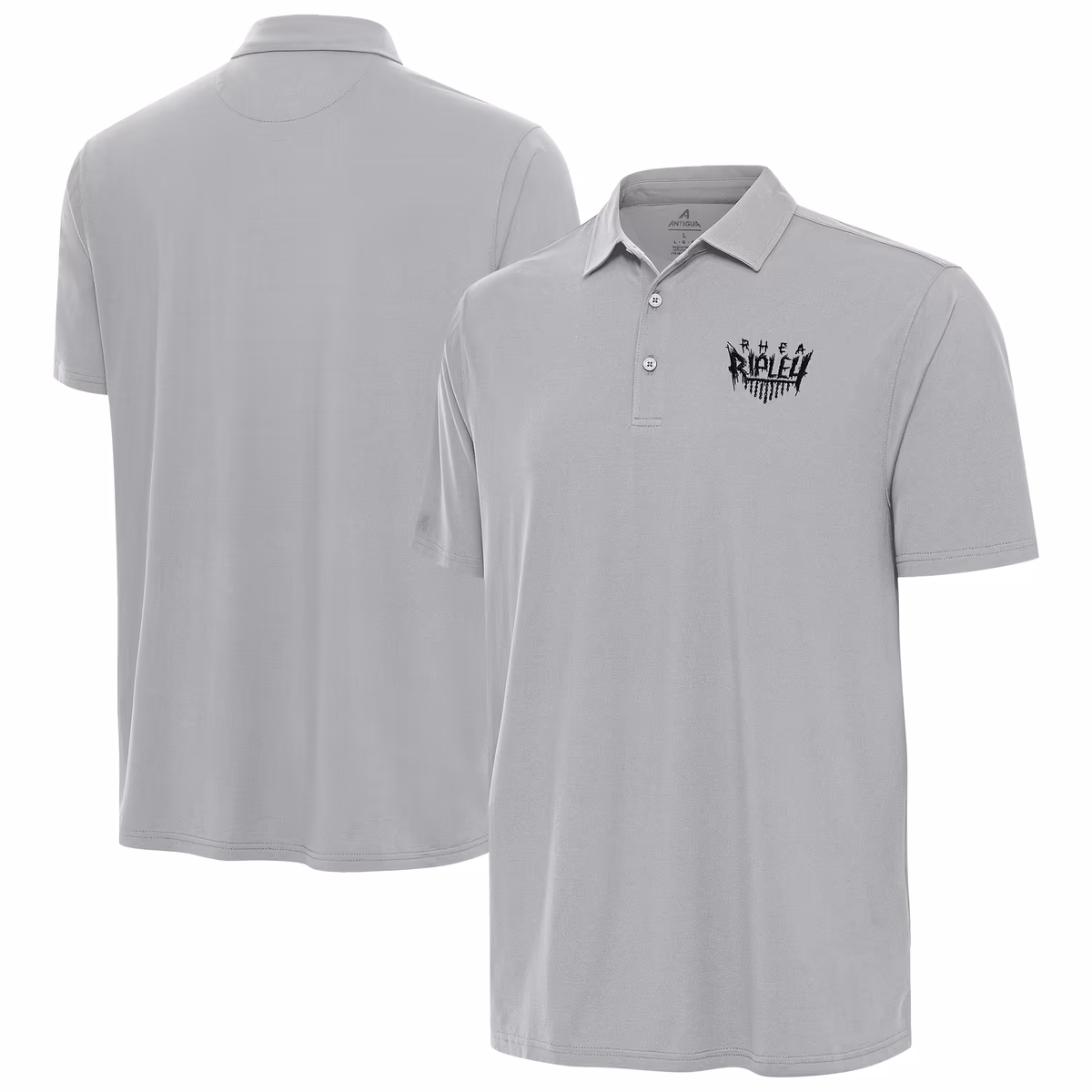 Men's Antigua Gray Rhea Ripley Era Polo 20 Men's Antigua Gray Rhea Ripley Era Polo