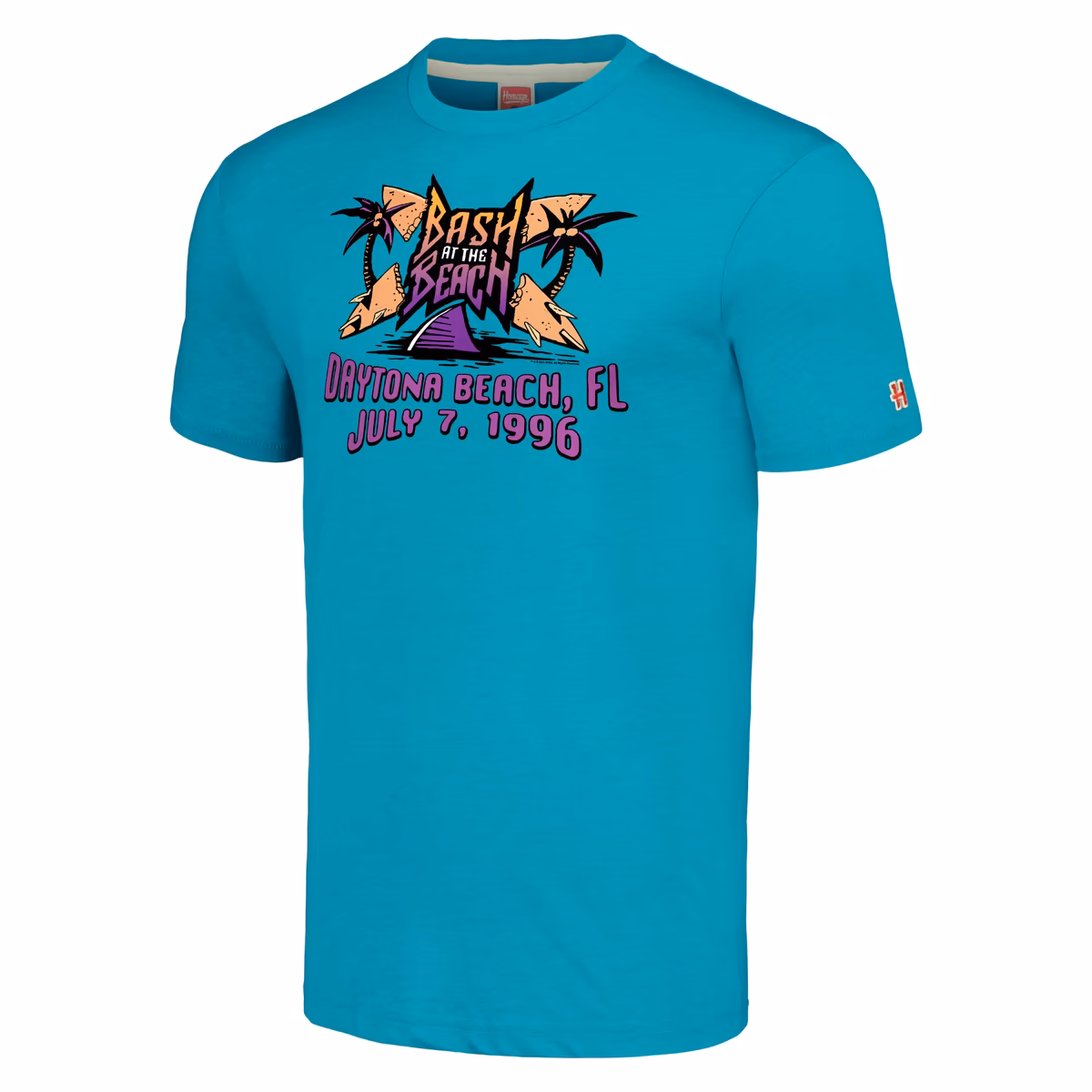 Men's Homage Heather Teal Bash At The Beach 1996 Retro Logo T-Shirt 3 Men's Homage Heather Teal Bash At The Beach 1996 Retro Logo T-Shirt