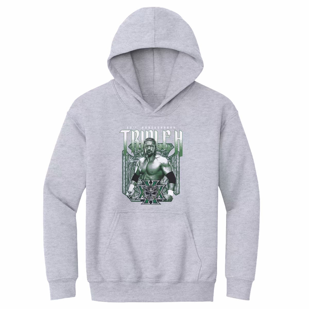 Youth 500 Level Gray Triple H 30th Anniversary Pullover Hoodie