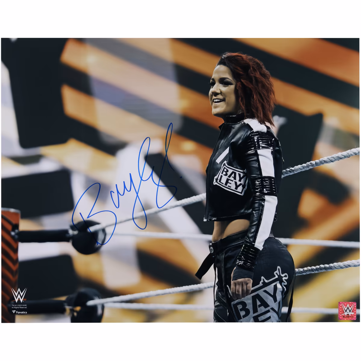 Bayley WWE Autographed 16" x 20" Standing on Apron Photograph 3 Bayley WWE Autographed 16" x 20" Standing on Apron Photograph