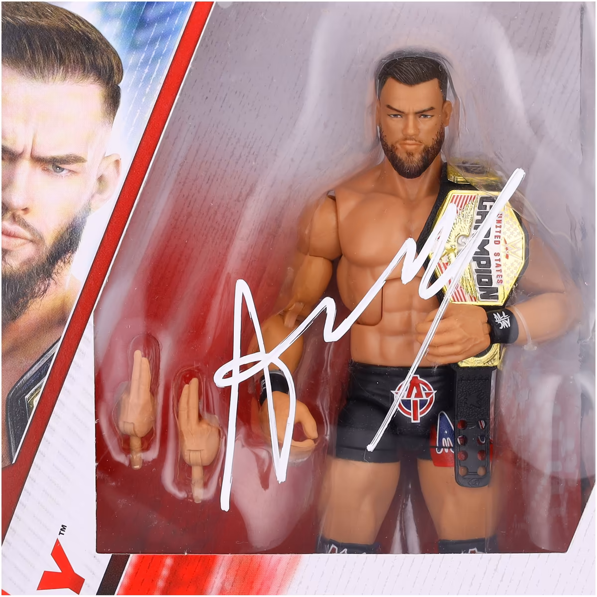 Austin Theory WWE Autographed Mattel Elite Series 110 Action Figure 3 Austin Theory WWE Autographed Mattel Elite Series 110 Action Figure