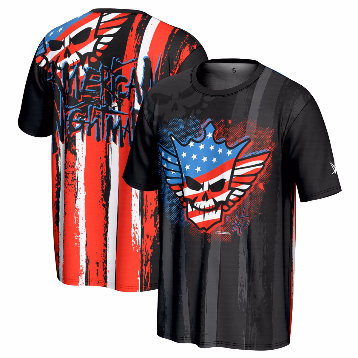 Men's ProSphere Black Cody Rhodes American Nightmare Flag T-Shirt