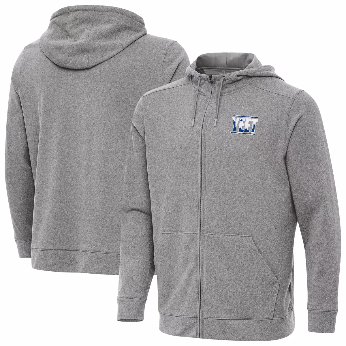 Men's Antigua Heather Gray Jey Uso Effortless Full-Zip Hoodie 13 Men's Antigua Heather Gray Jey Uso Effortless Full-Zip Hoodie