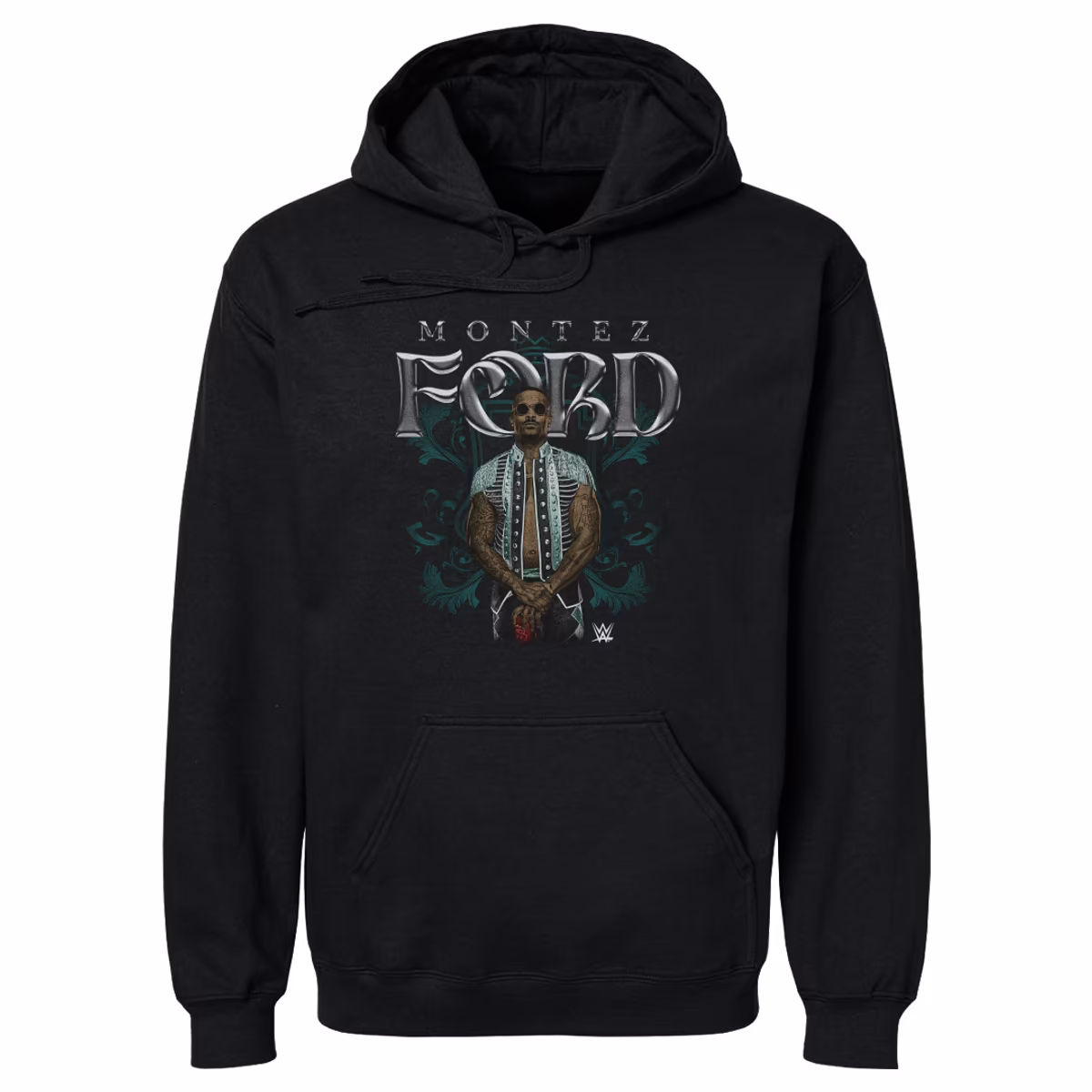 Men's 500 Level Black Montez Ford Bitmap Pullover Hoodie