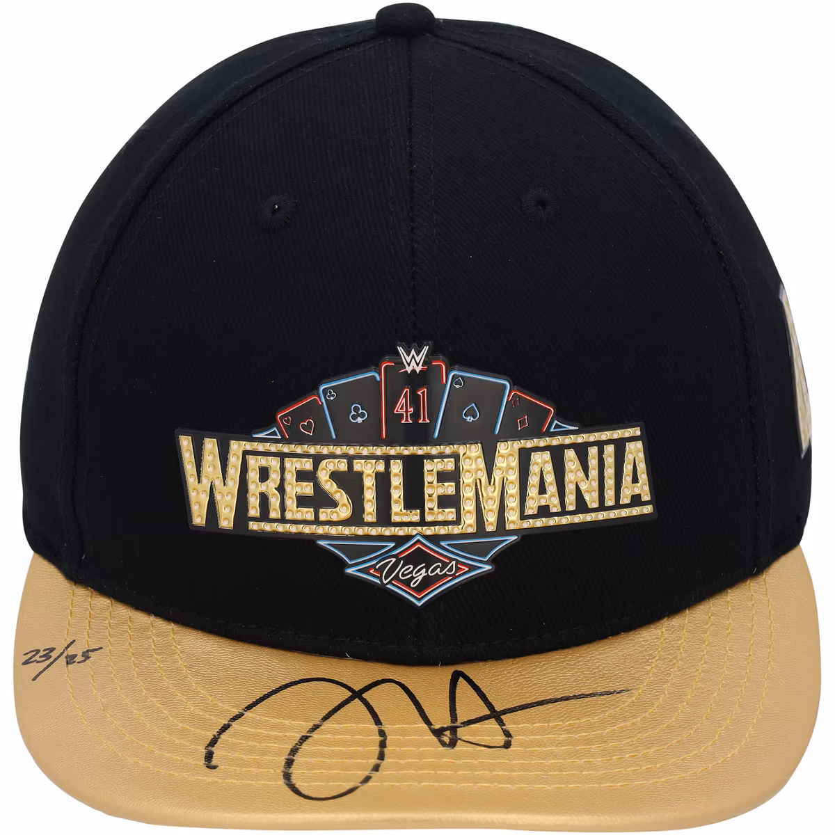 Jey Uso WWE Autographed WrestleMania 41 Gold Brim Snapback Cap - Limited Edition of 25 4 Jey Uso WWE Autographed WrestleMania 41 Gold Brim Snapback Cap - Limited Edition of 25